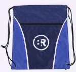 custom zipper drawstring bag