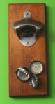 wooden wall hanging bottle opener with magnet