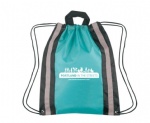 reflective drawstring bag with handle