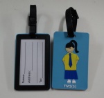 soft PVC luggage tag