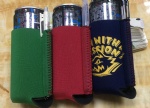 neoprene can cooler/stubby holder with pen holder